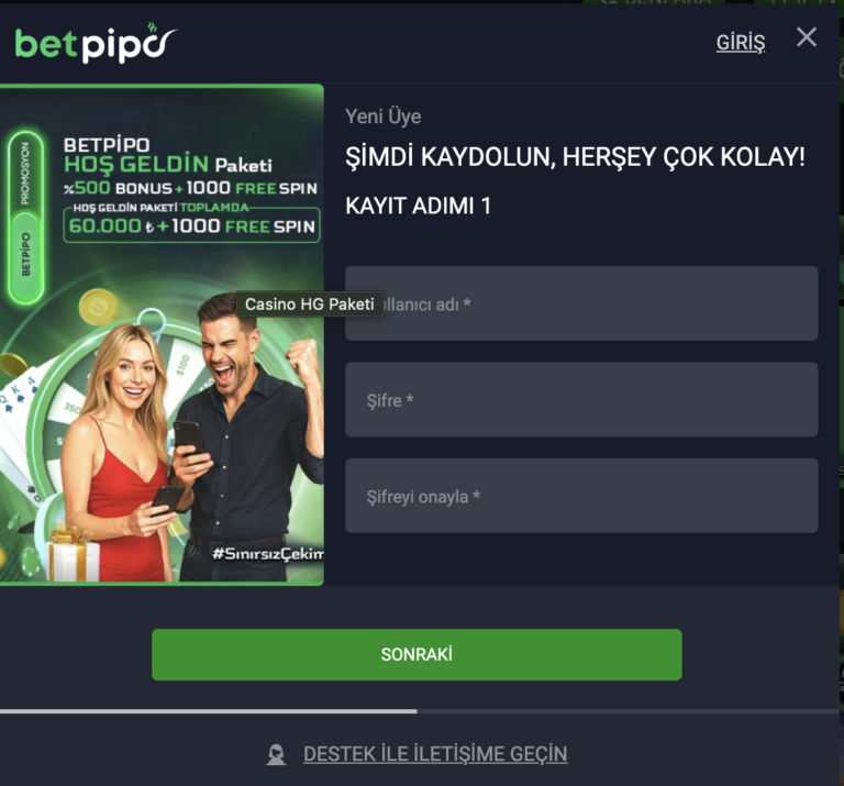 Betpipo Kayıt Ol
